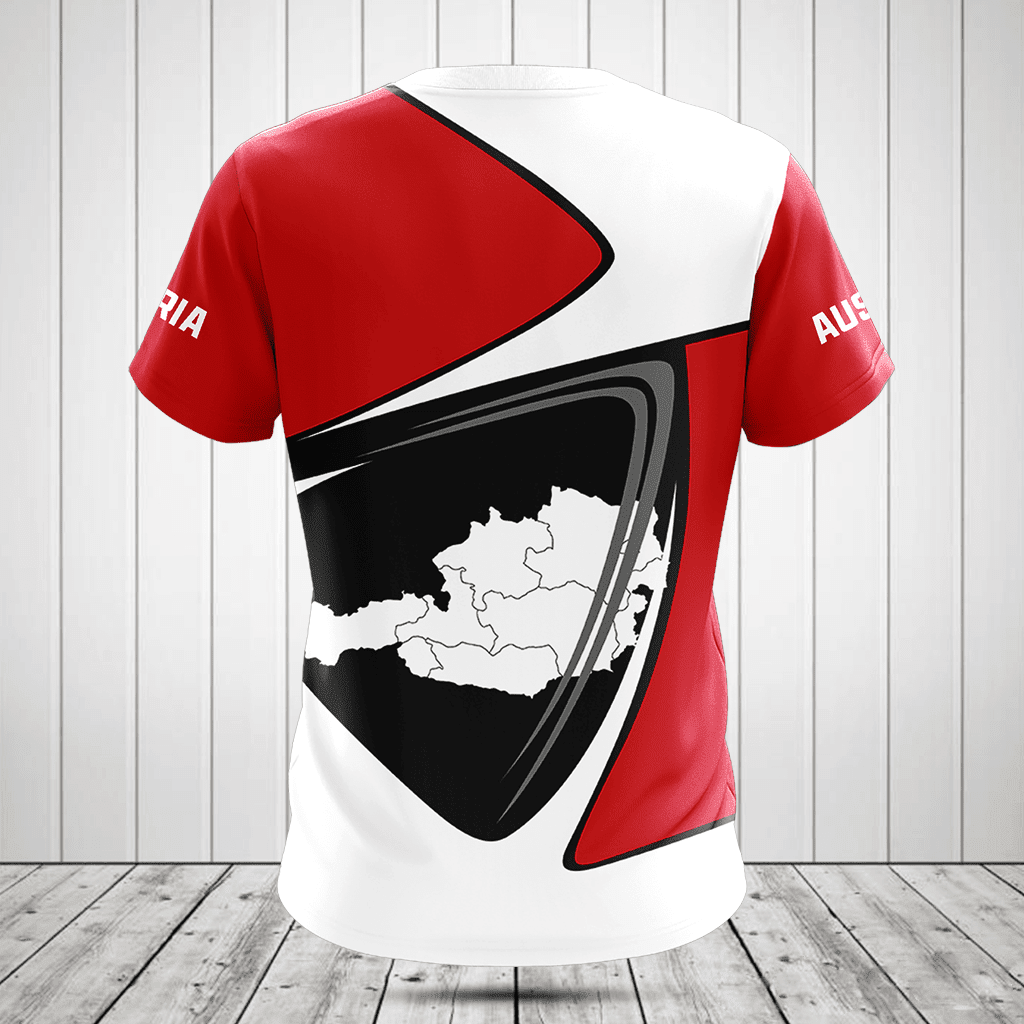 Customize Austria Flag And Map Shirts