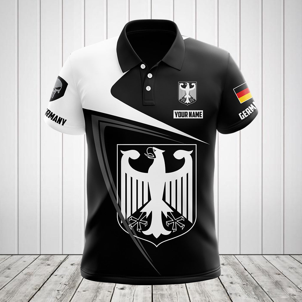 Customize Germany Symbol Black And White Skull Shirts