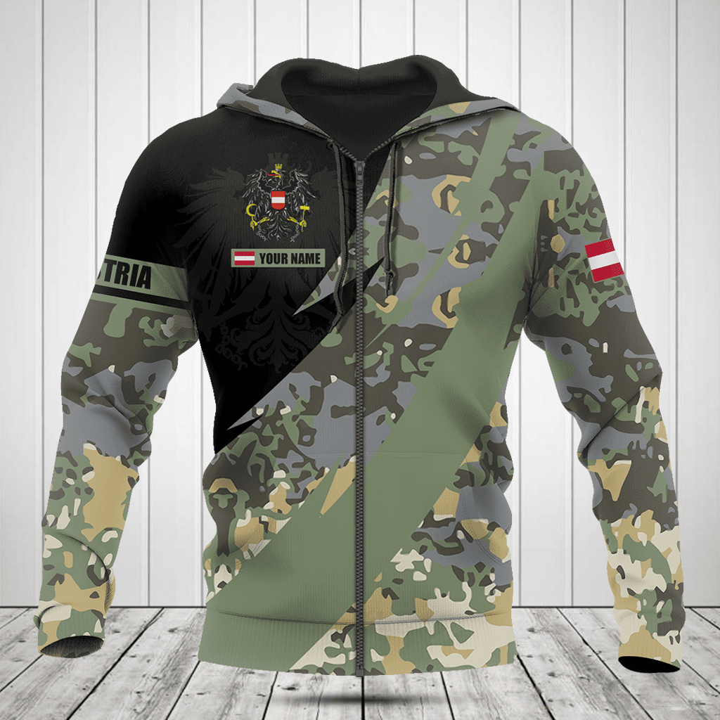 Österreich Wappen Camo Fire Style Shirts anpassen