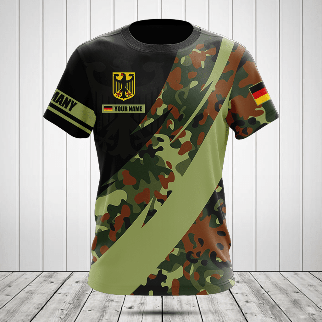 Customize Germany Coat Of Arms Camo Fire Style Shirts