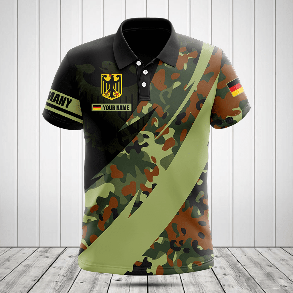 Customize Germany Coat Of Arms Camo Fire Style Shirts