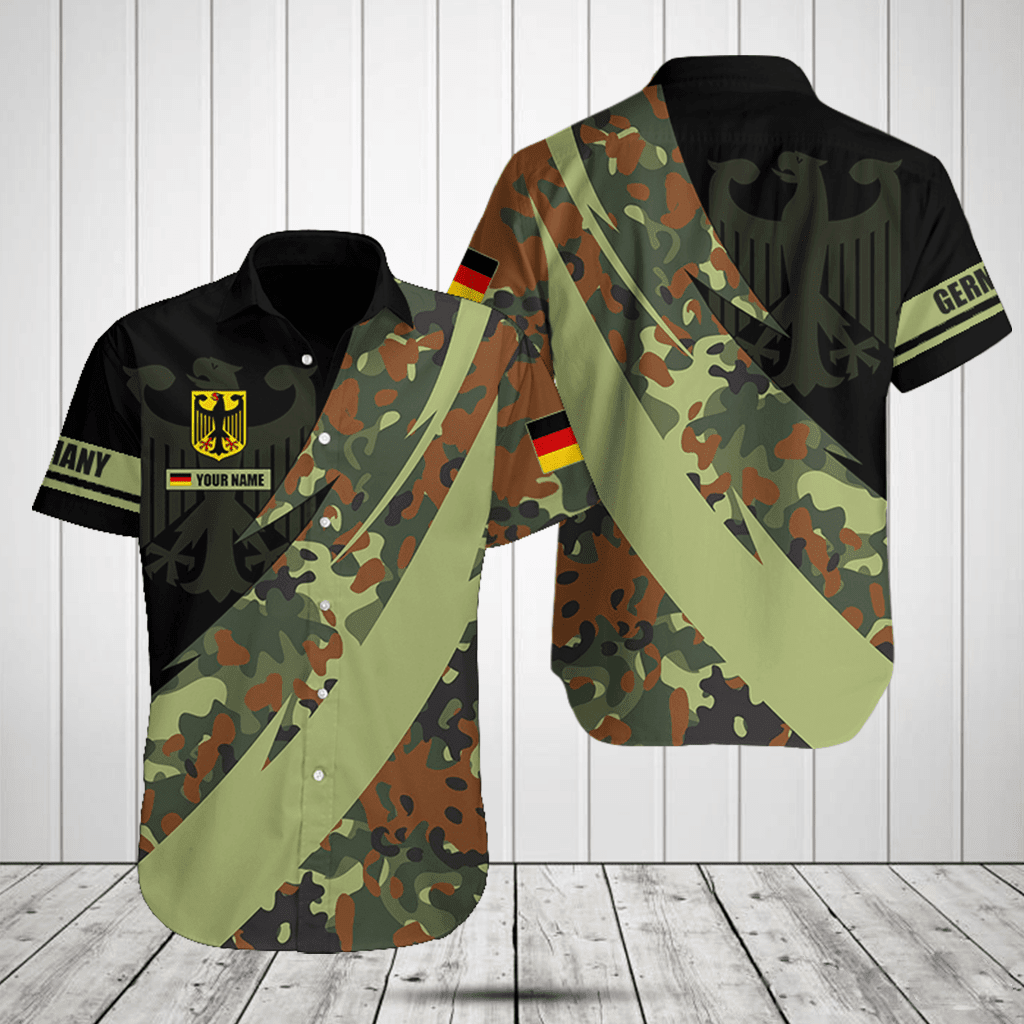 Customize Germany Coat Of Arms Camo Fire Style Shirts