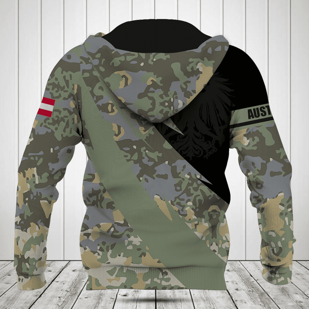 Österreich Wappen Camo Fire Style Shirts anpassen