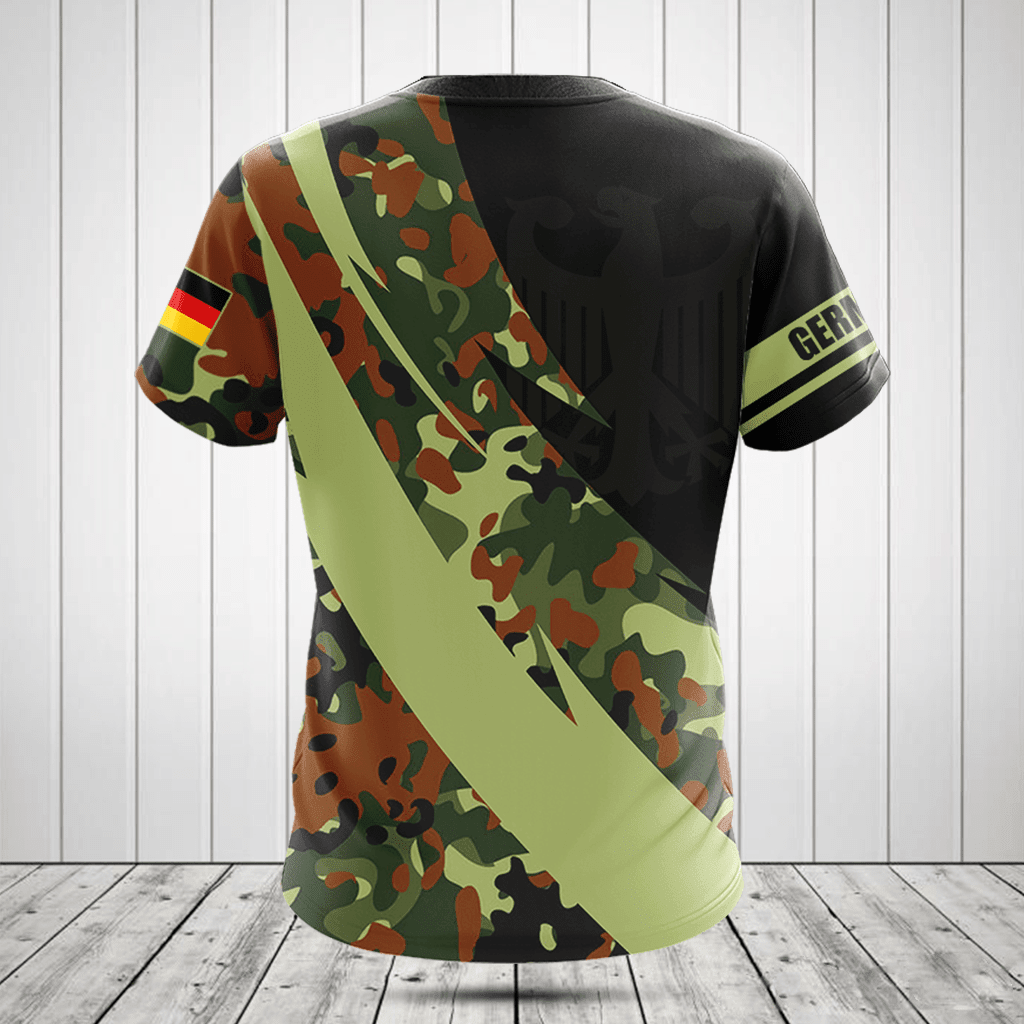 Customize Germany Coat Of Arms Camo Fire Style Shirts