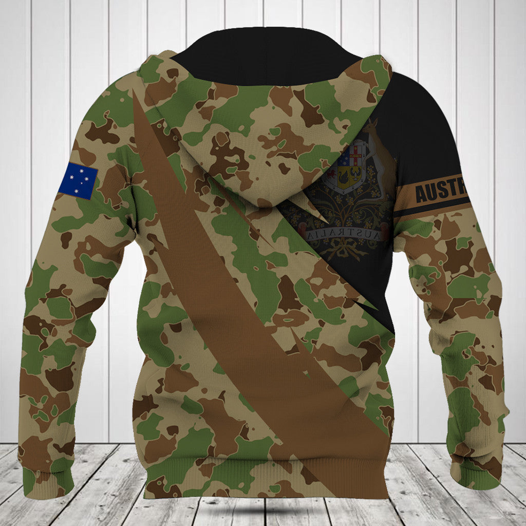 Customize Australia Coat Of Arms Camo Fire Style Shirts