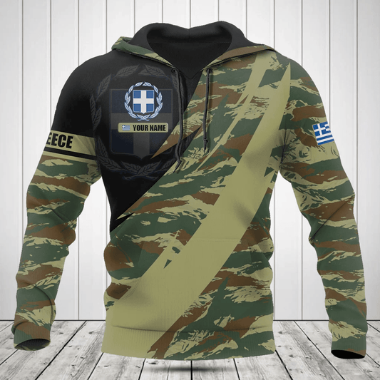 Anpassen Griechenland Wappen Camo Feuer Stil Shirts