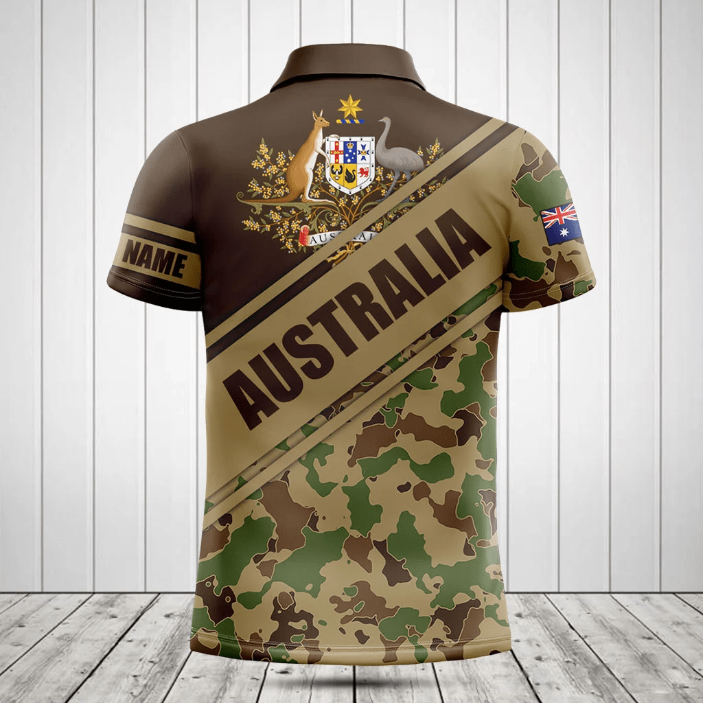 Customize Australia Coat Of Arms Camouflage 3D Shirts