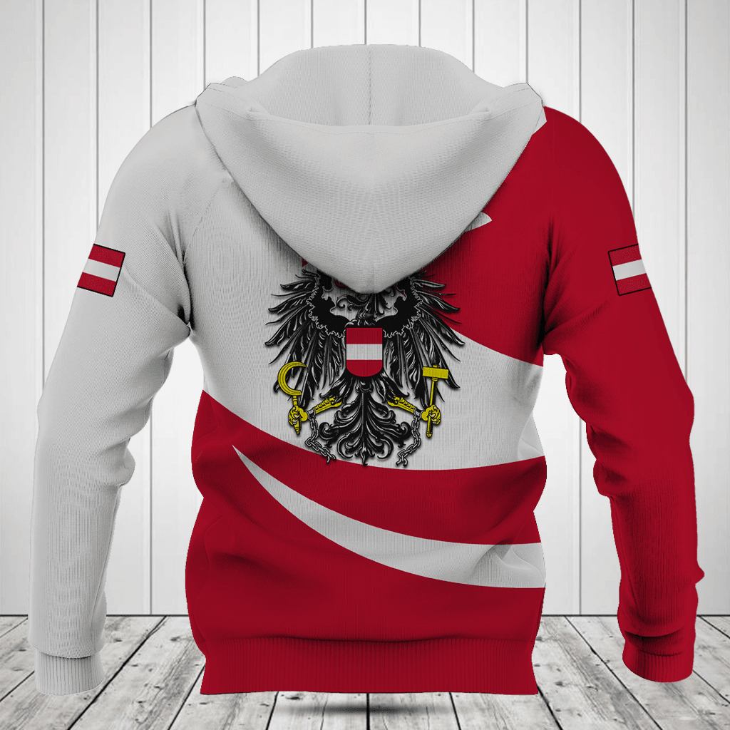 Österreich Flagge Feuer Stil Shirts