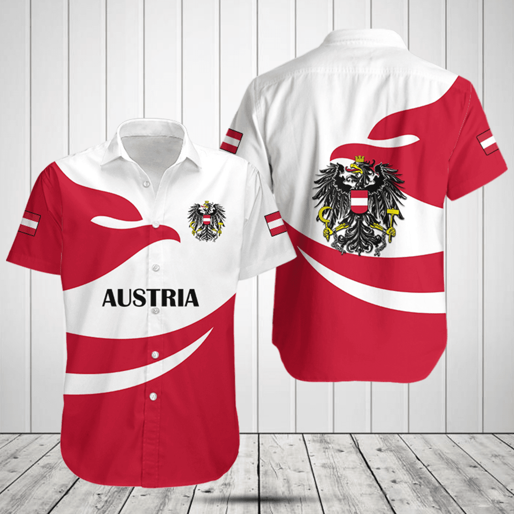 Austria Flag Fire Style Shirts