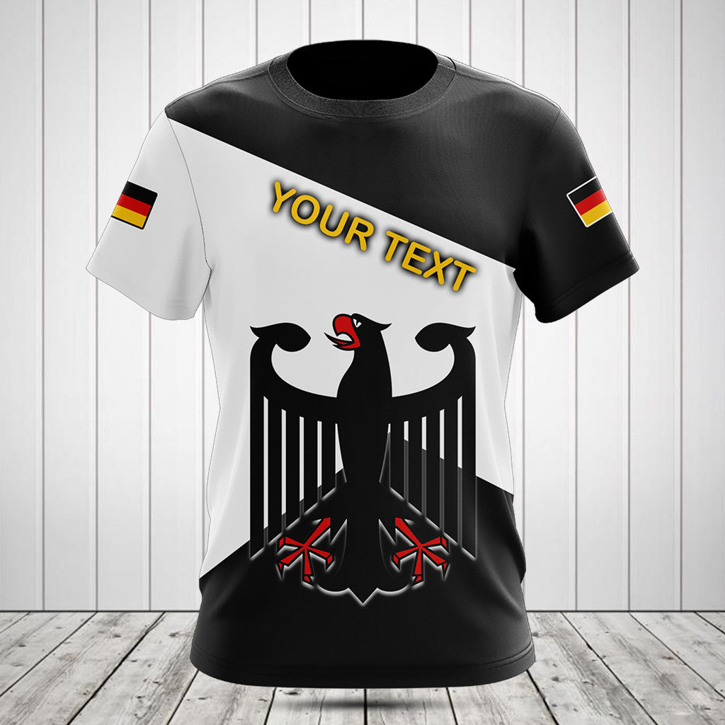 Anpassen Wappen Deutschland Schwarz und Weiß Shirts