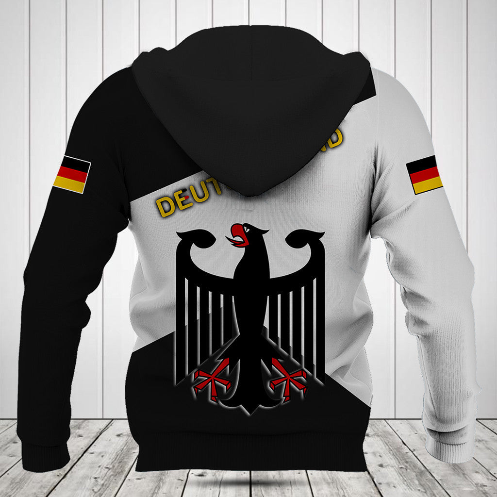 Anpassen Wappen Deutschland Schwarz und Weiß Shirts