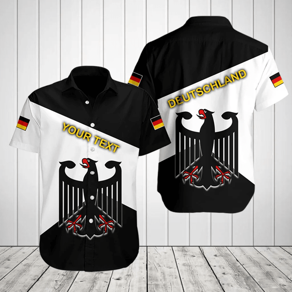 Anpassen Wappen Deutschland Schwarz und Weiß Shirts