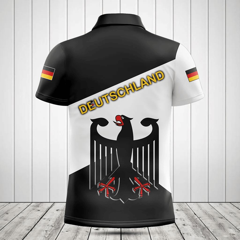 Anpassen Wappen Deutschland Schwarz und Weiß Shirts