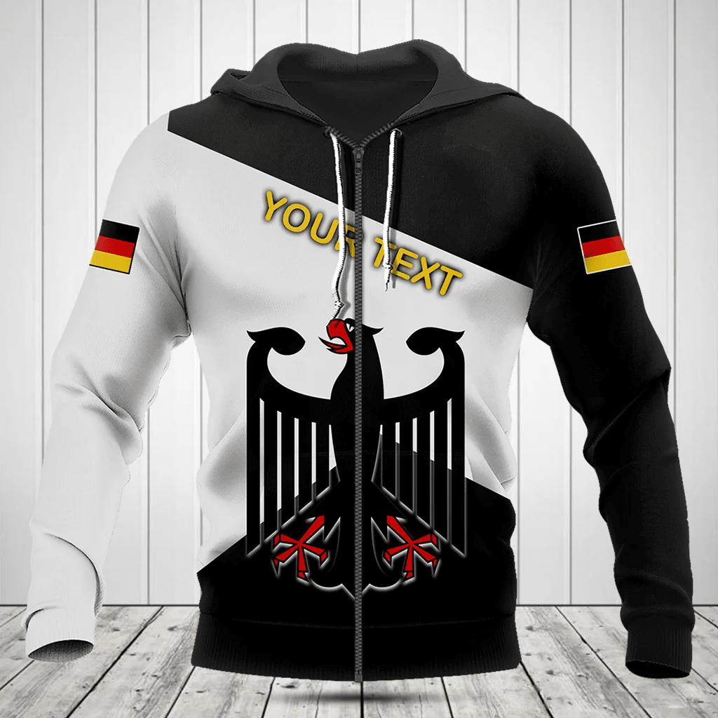 Anpassen Wappen Deutschland Schwarz und Weiß Shirts