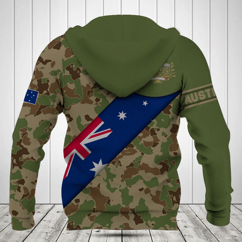 Passen Sie Australien Flagge Camouflage Armee Shirts