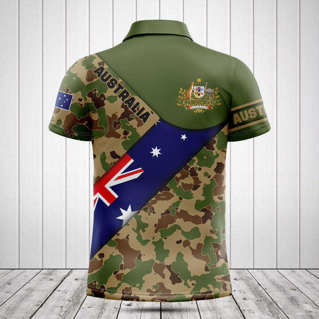 Passen Sie Australien Flagge Camouflage Armee Shirts