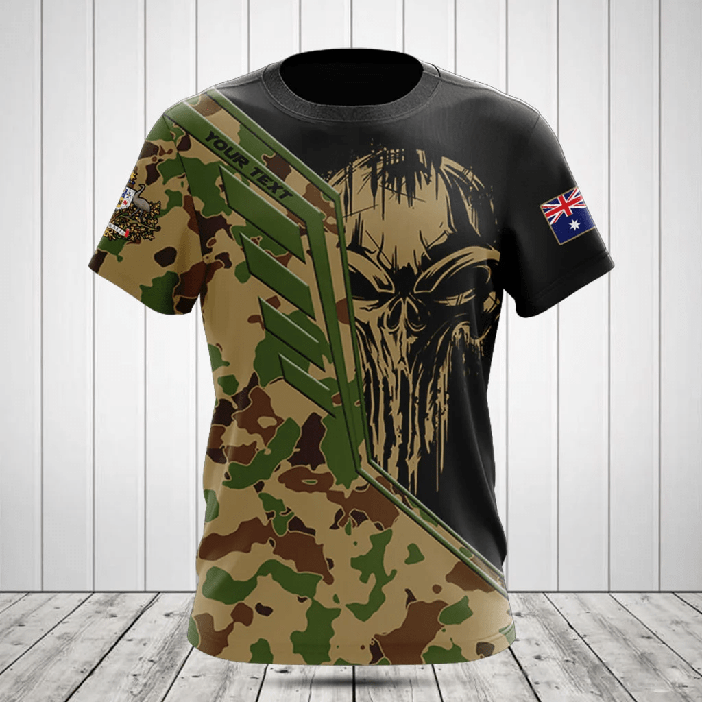 Customize Australia Wing Skull Camouflage Shirts