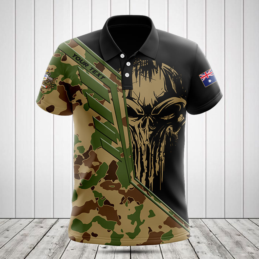 Customize Australia Wing Skull Camouflage Shirts