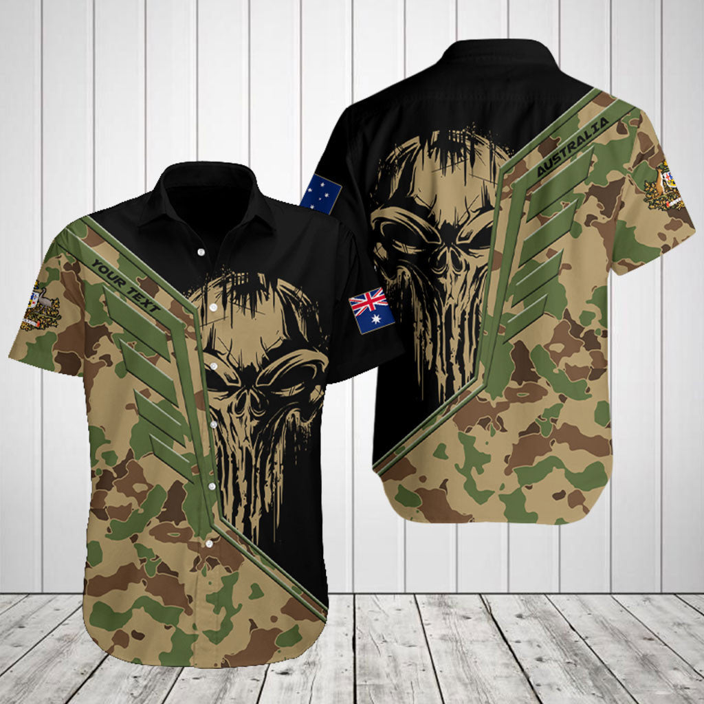 Customize Australia Wing Skull Camouflage Shirts