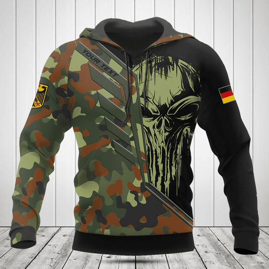 Deutschland Flügel Schädel Camouflage Shirts anpassen