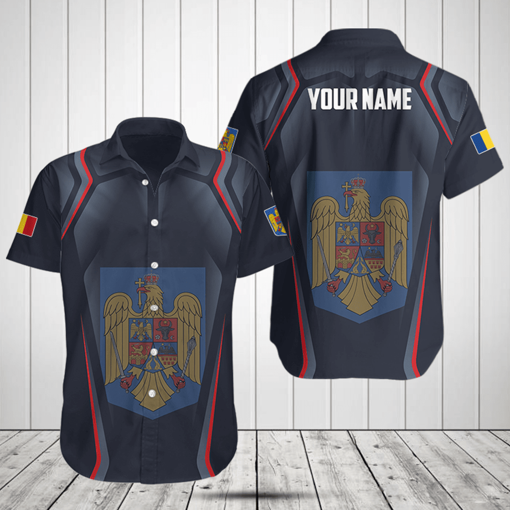 Customize Romania Coat Of Arms Print 3D Special Shirts