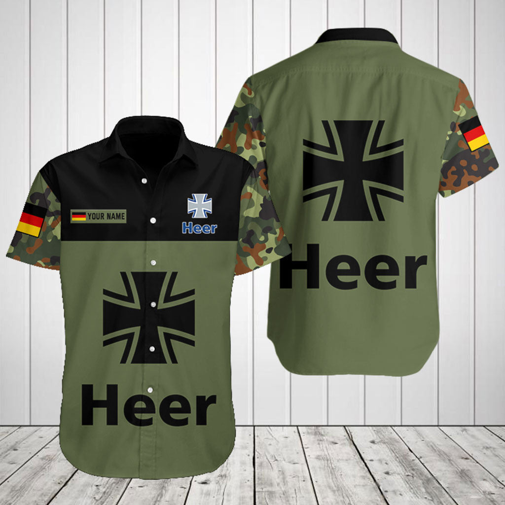 Personalisieren Sie die deutschen Armee-Schwarz-Symbol-Shirts