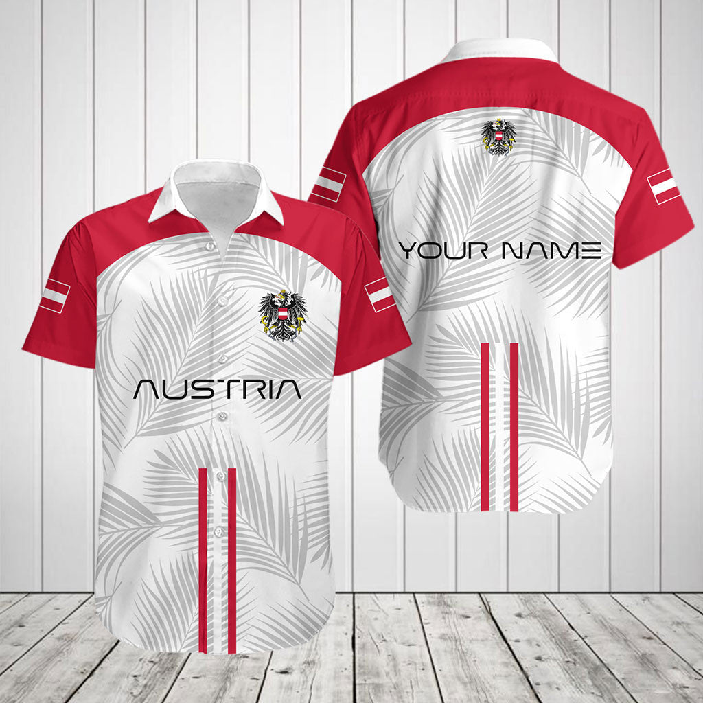 Customize Austria Flag Palm Leaf Shirts