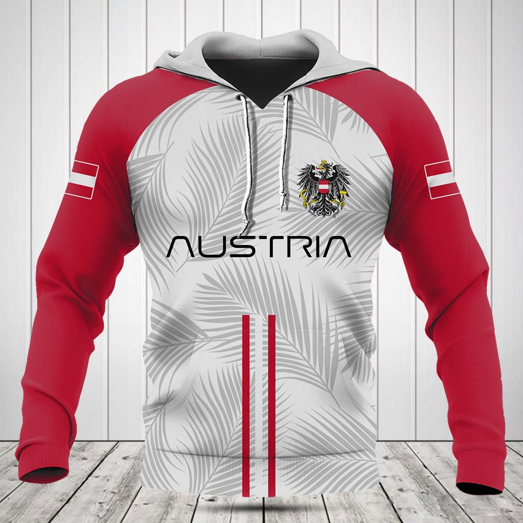 Customize Austria Flag Palm Leaf Shirts