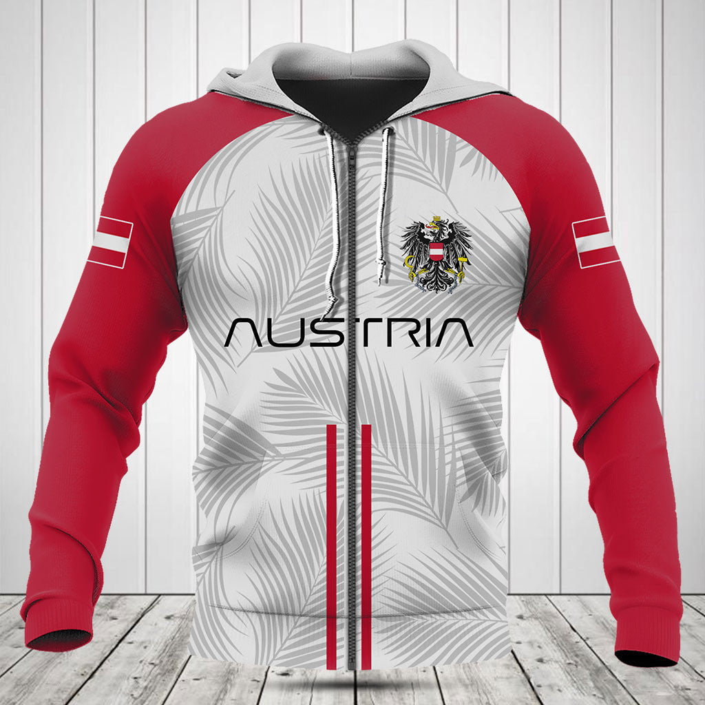 Customize Austria Flag Palm Leaf Shirts