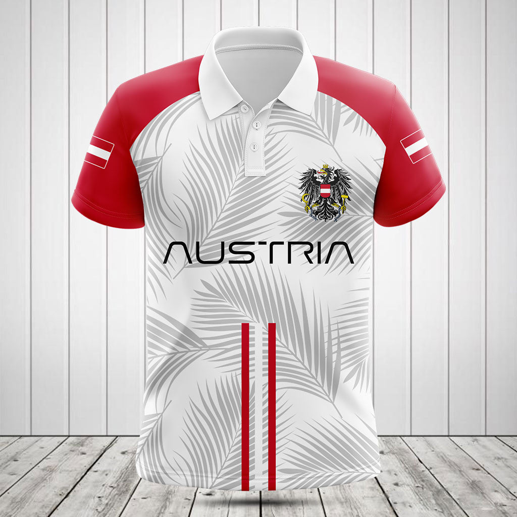 Customize Austria Flag Palm Leaf Shirts