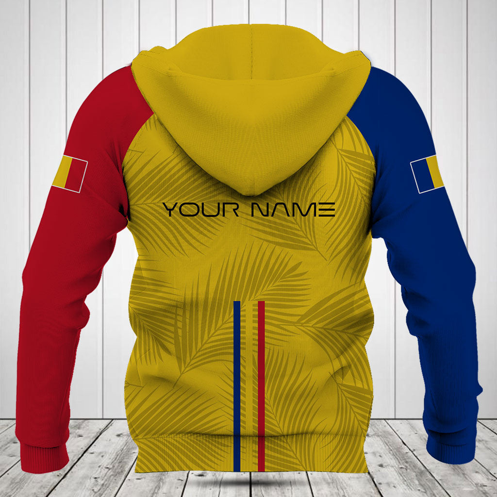 Customize Romania Flag Palm Leaf Shirts