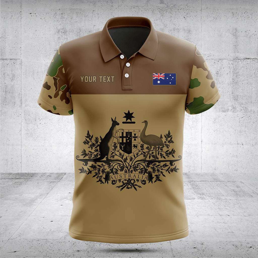 Customize Australia Coat Of Arms Camouflage Style Shirts