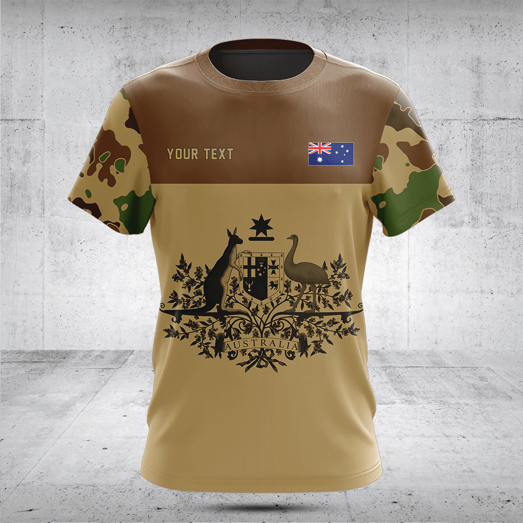 Customize Australia Coat Of Arms Camouflage Style Shirts