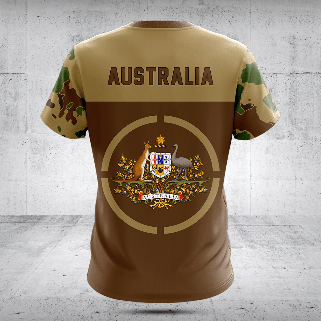 Customize Australia Coat Of Arms Camouflage Style Shirts