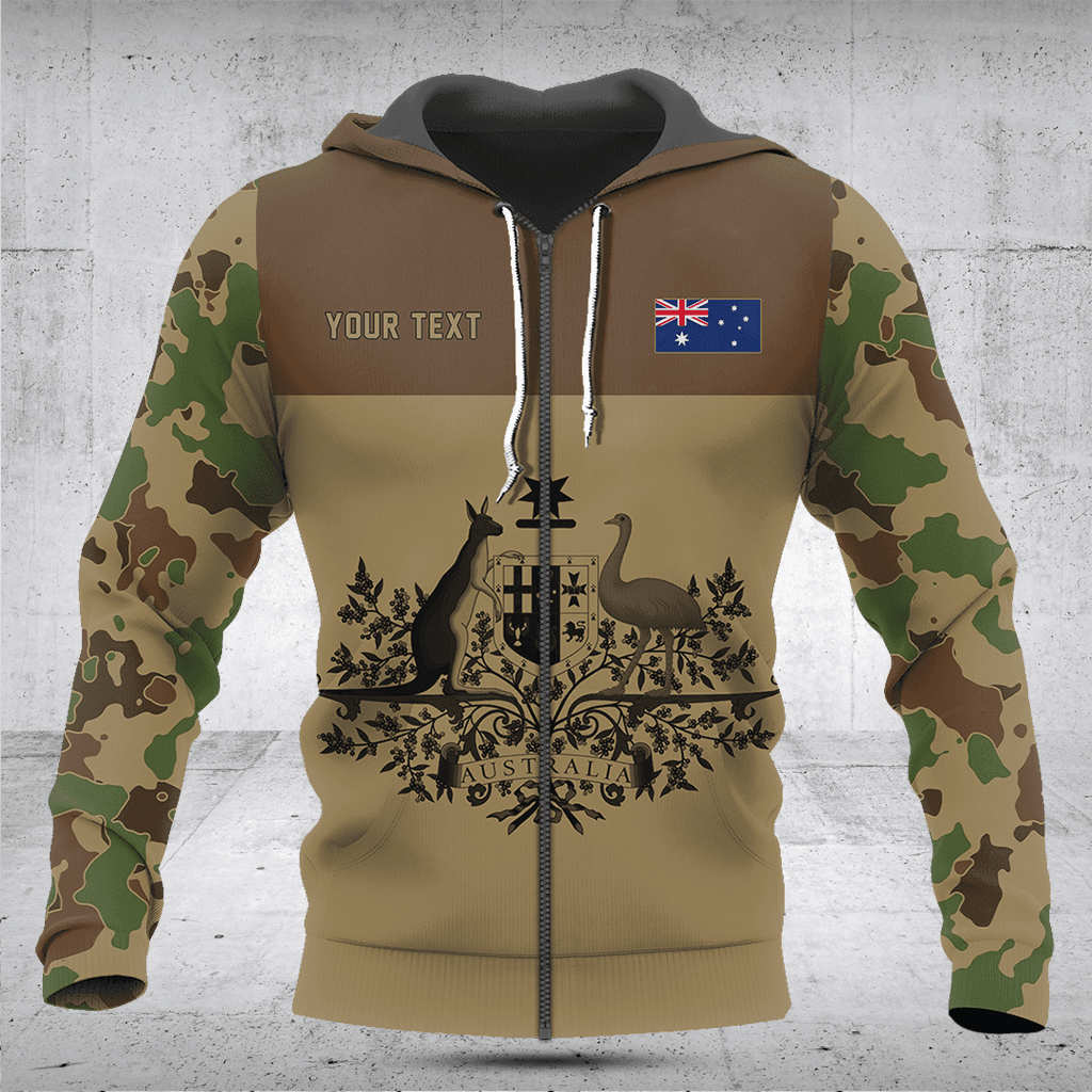 Customize Australia Coat Of Arms Camouflage Style Shirts