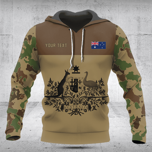 Passen Sie Australien Wappen Camouflage Stil Shirts