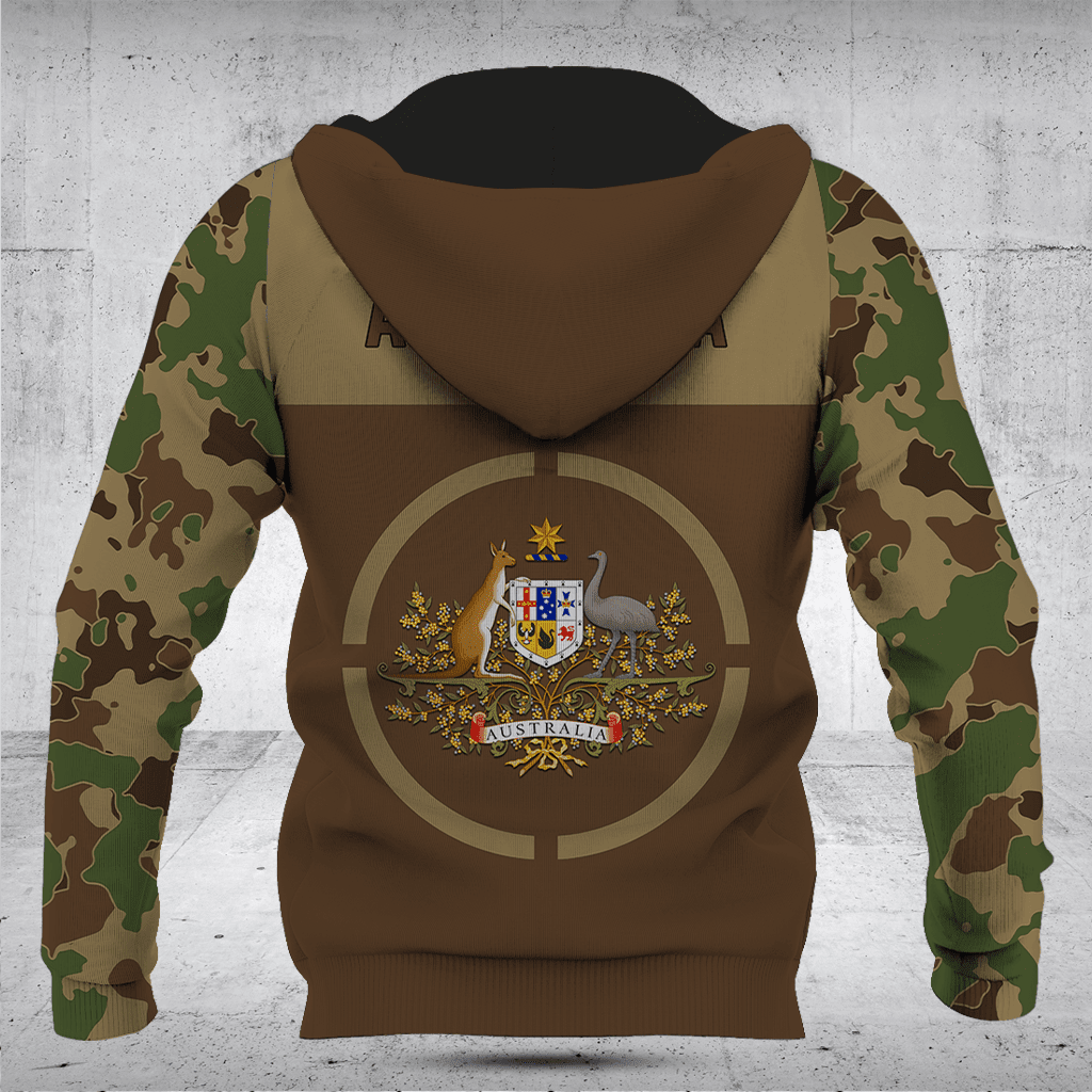 Customize Australia Coat Of Arms Camouflage Style Shirts