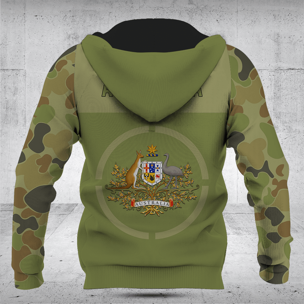 Customize Green Australia Coat Of Arms Camouflage Style Shirts