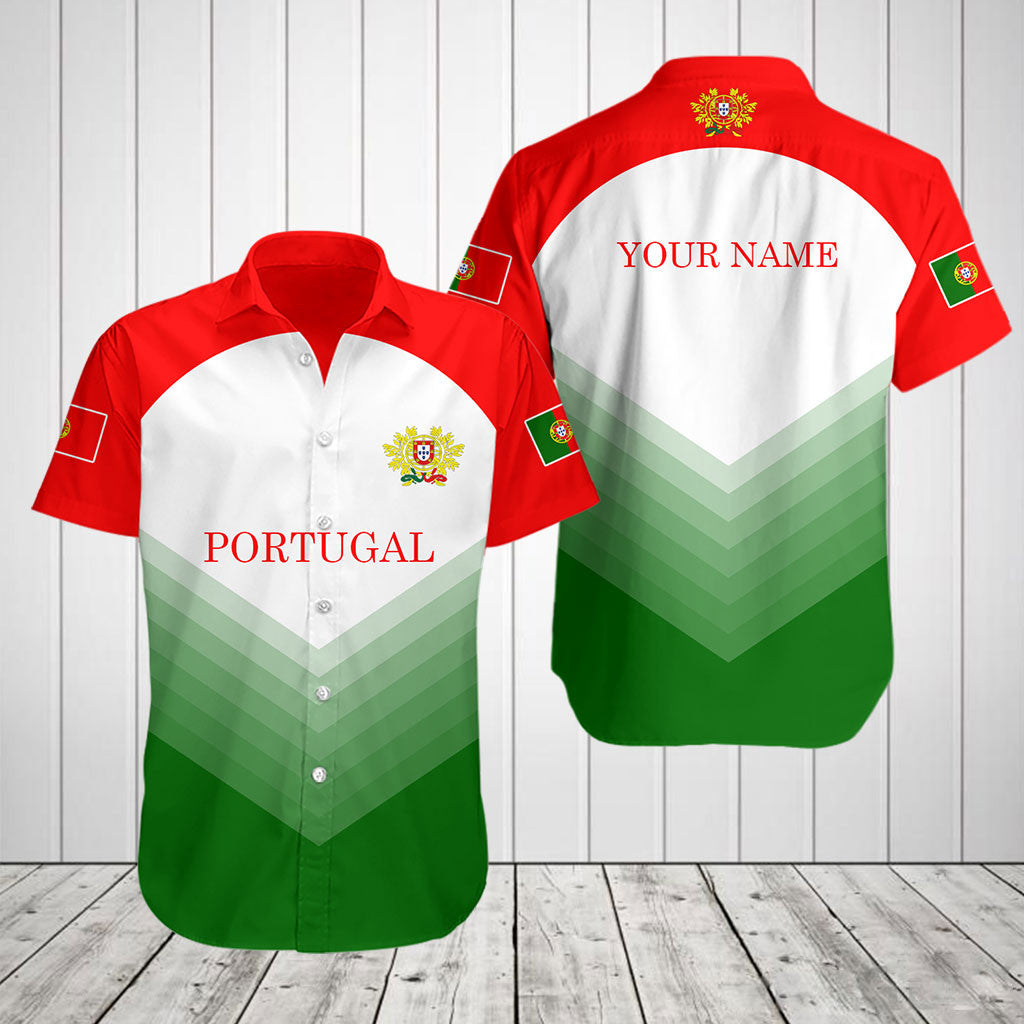 Customize Portugal Flag Gradient Sport Shirts And Jogger Pants