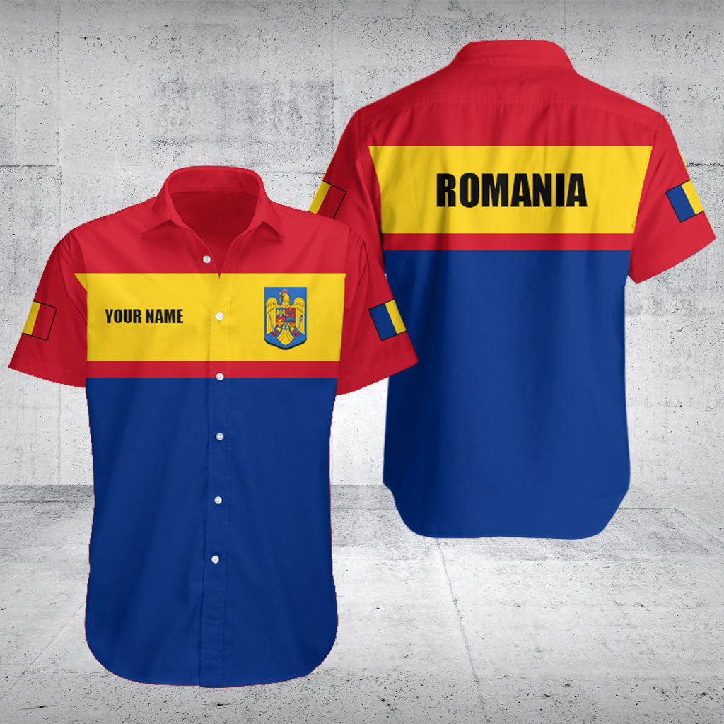 Customize Romania Flag - Blue Shirts