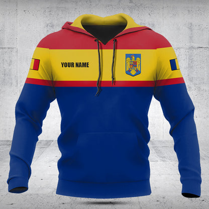 Customize Romania Flag - Blue Shirts