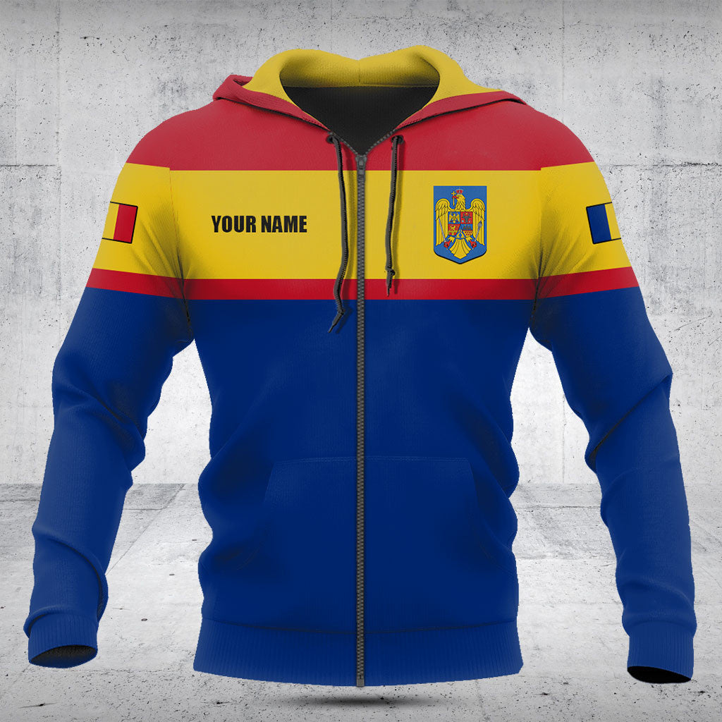 Customize Romania Flag - Blue Shirts