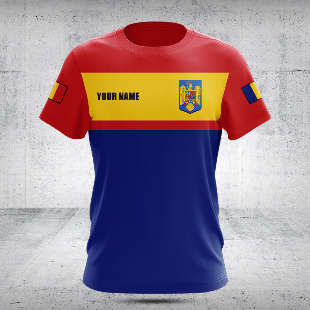 Customize Romania Flag - Blue Shirts