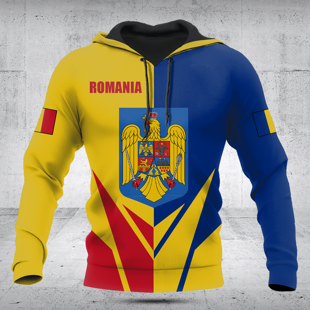 Customize Romania Coat Of Arms Flag Arrow Shirts