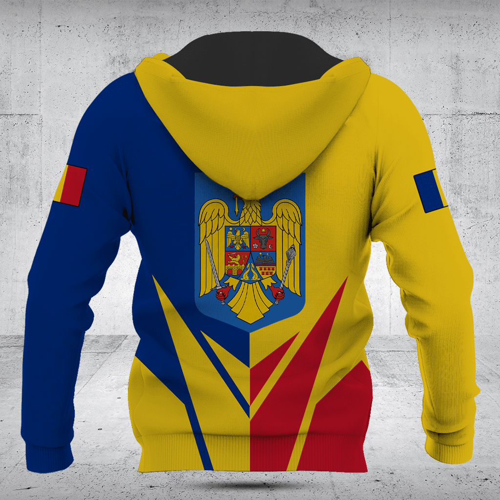 Customize Romania Coat Of Arms Flag Arrow Shirts