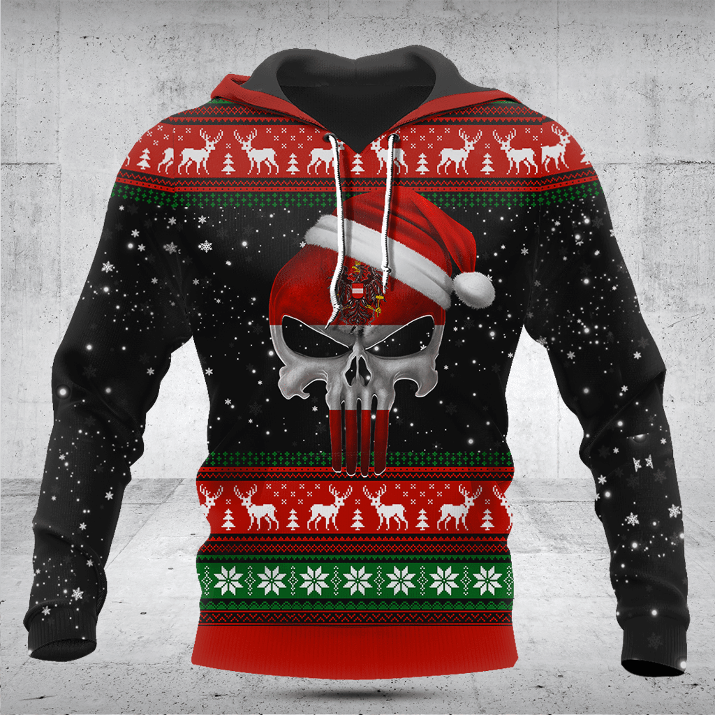 Austria Santa Skull Shirts And Jogger Pants