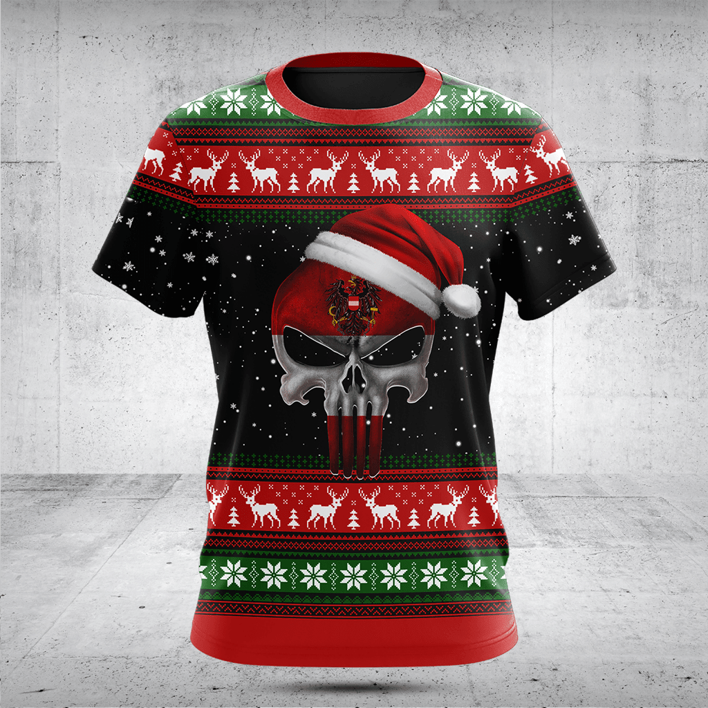 Austria Santa Skull Shirts And Jogger Pants