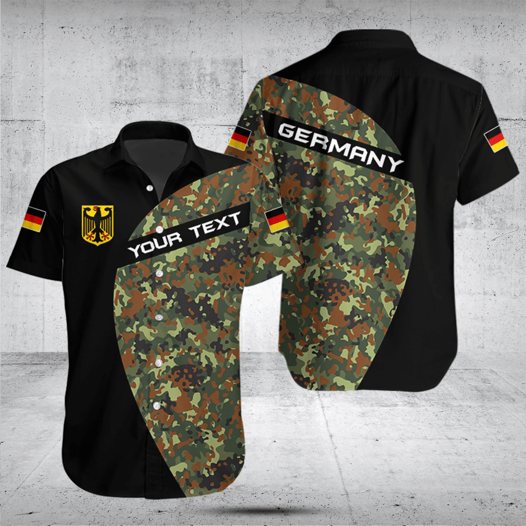 Customize Germany Black Camouflage Shirts