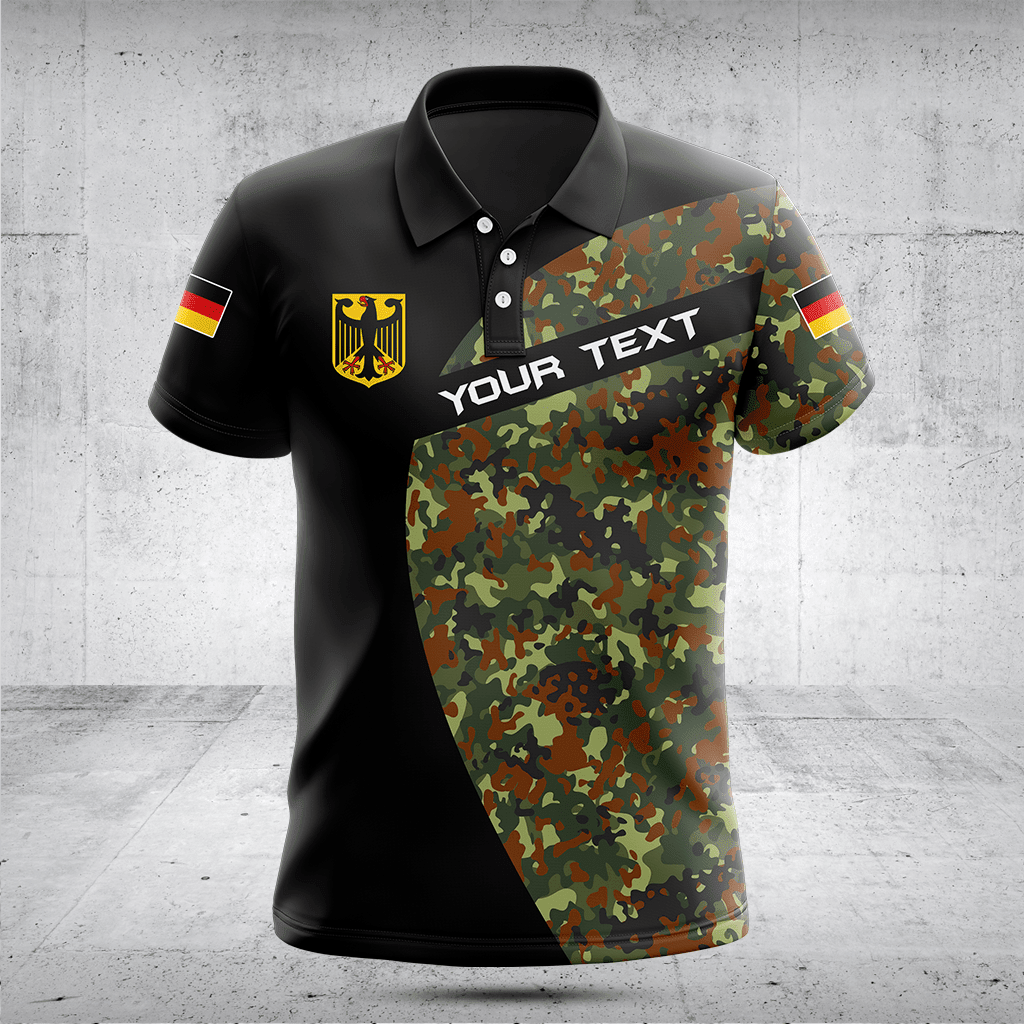 Customize Germany Black Camouflage Shirts