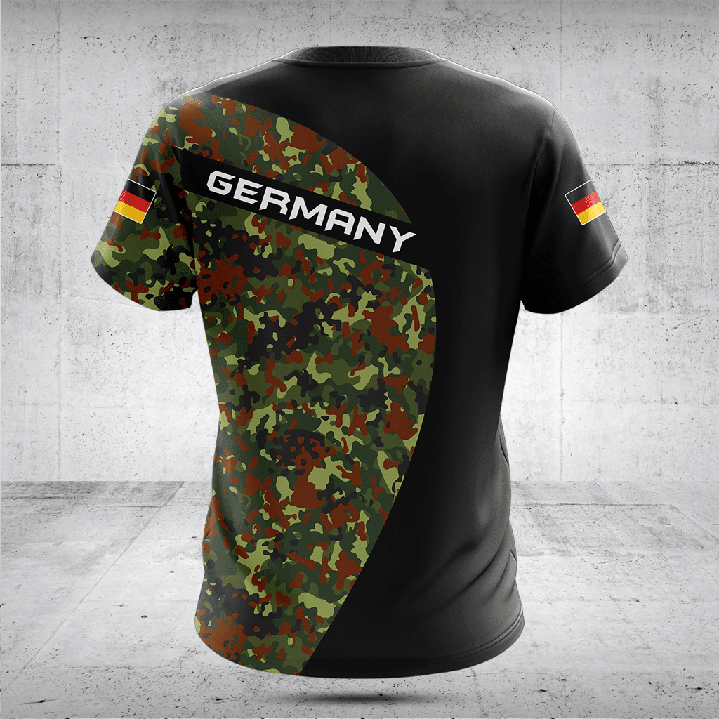 Customize Germany Black Camouflage Shirts